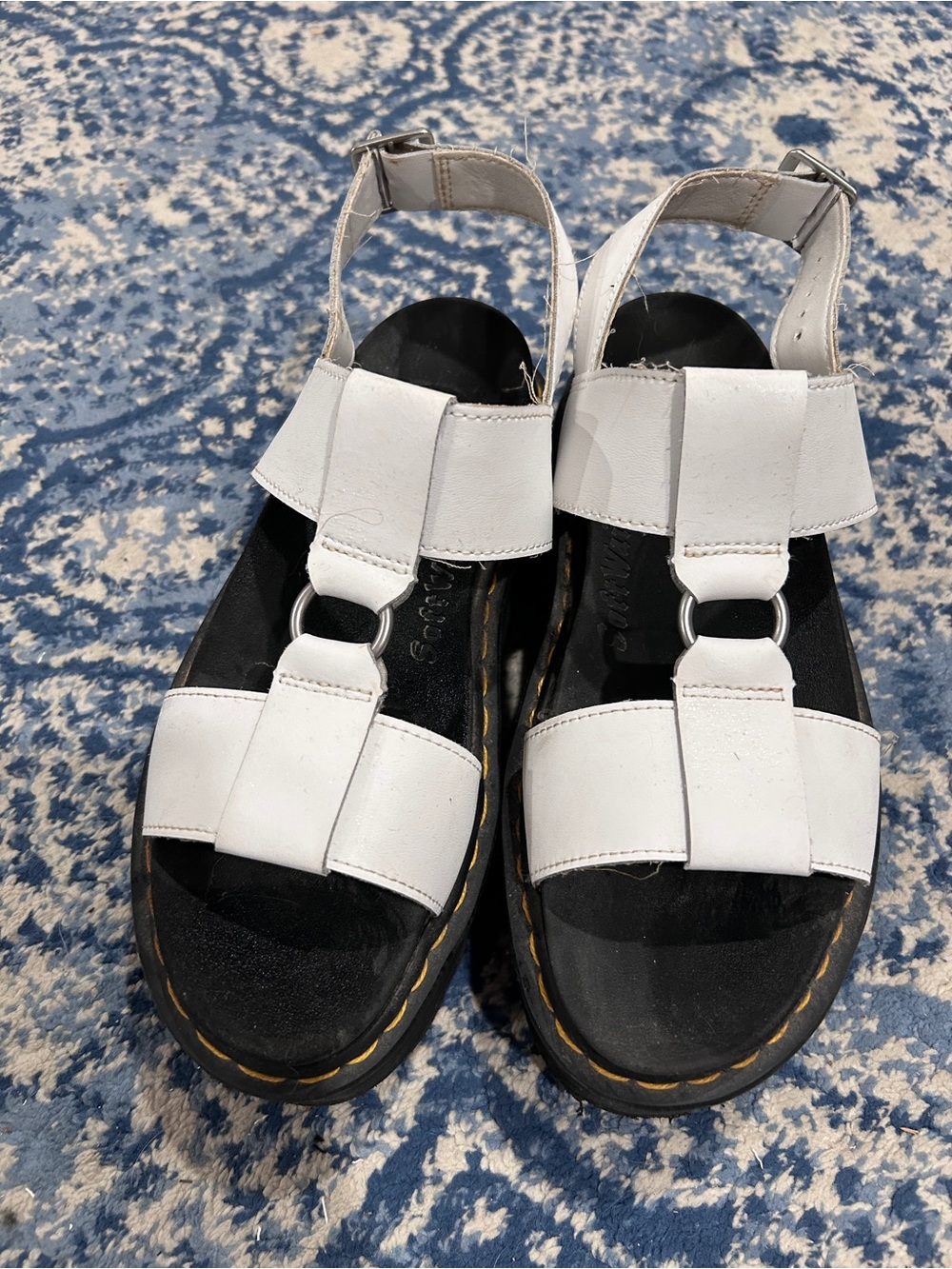 Doc Martens Francis Leather Sandals with Buckle Accent
